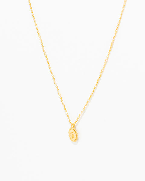 Collar de ORO con Medalla y Bolas Cruzadas