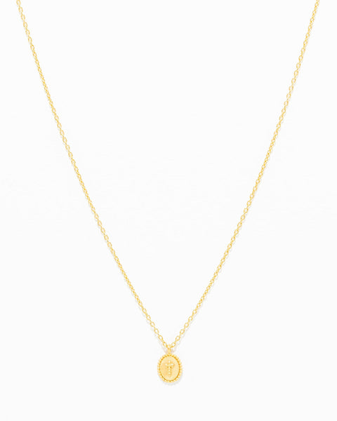 Collar de ORO con Medalla y Bolas Cruzadas
