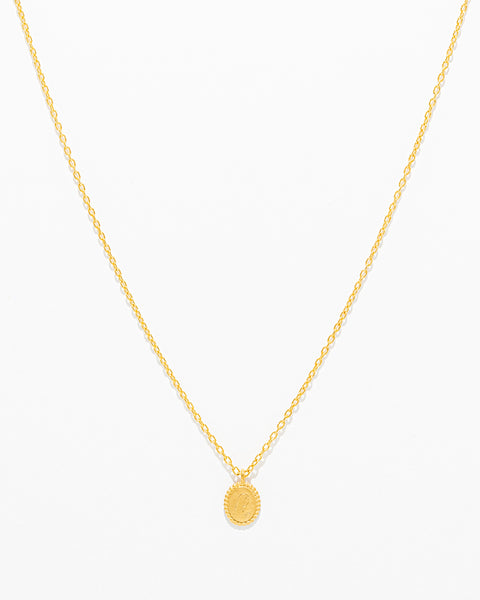 Medalla Collar ORO con Nuestra Señora Grabada