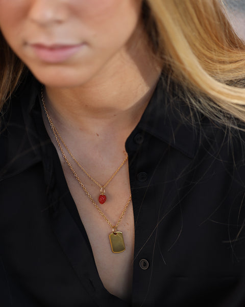 Collar de fresas de ORO