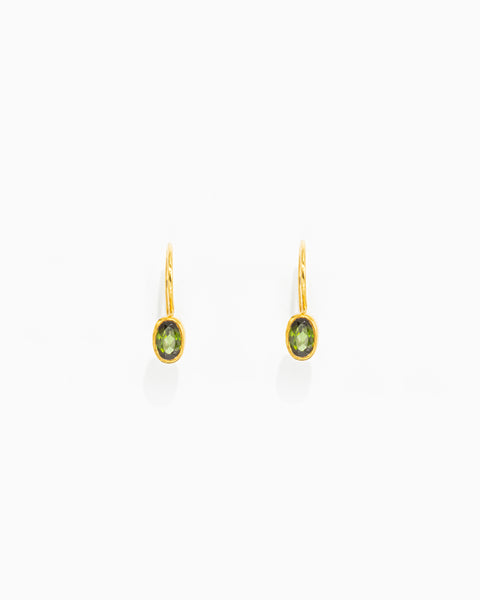 Pendientes de ORO con colgante de piedra