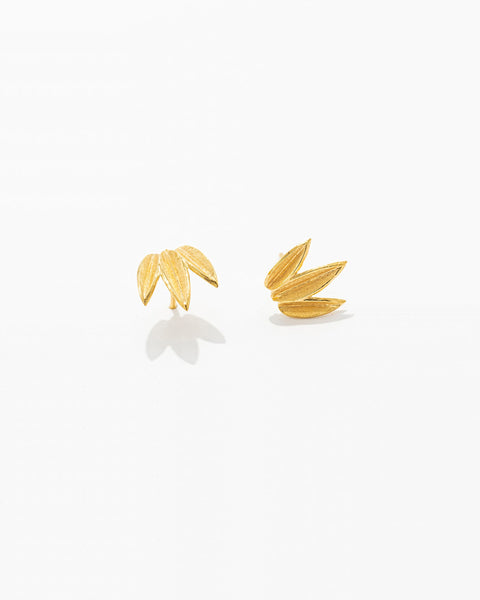 Brincos Três Folhas de Oliveira Mini