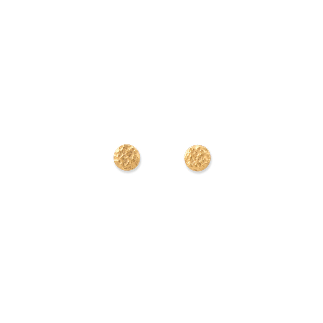 GOLD Hammered Flat Earrings