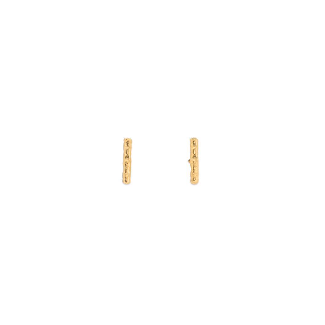 Small Textured Line Earrings