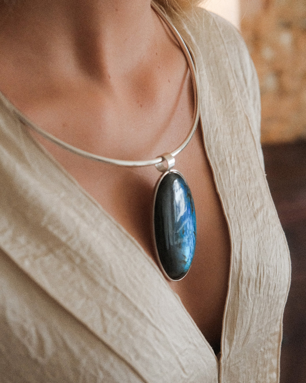 Gargantilha Labradorite