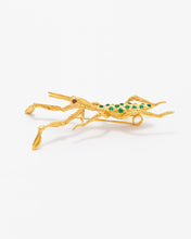 Load image into Gallery viewer, Praying Mantis Pin with Green Onyx
