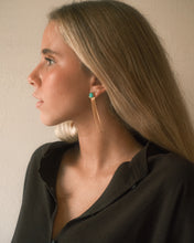 Carregar imagem no visualizador da galeria, Brincos Fita com Ágata Verde
