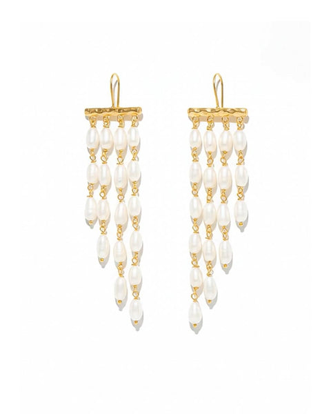 Brincos Pérolas em Escada