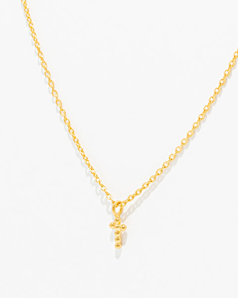 Mini Bubble Cross Necklace