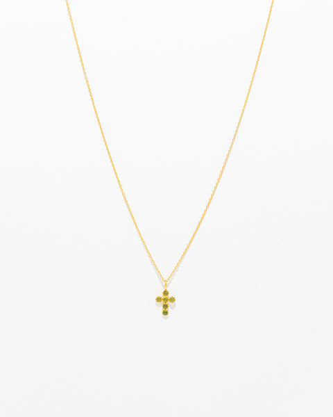 Cross Necklace with Corals