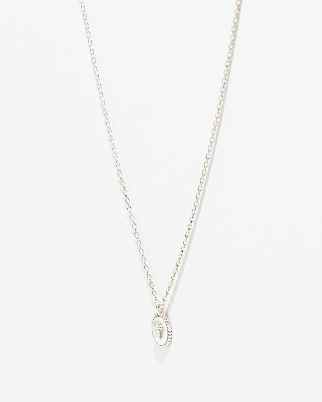 Colar Medalha Cruz Bolinhas