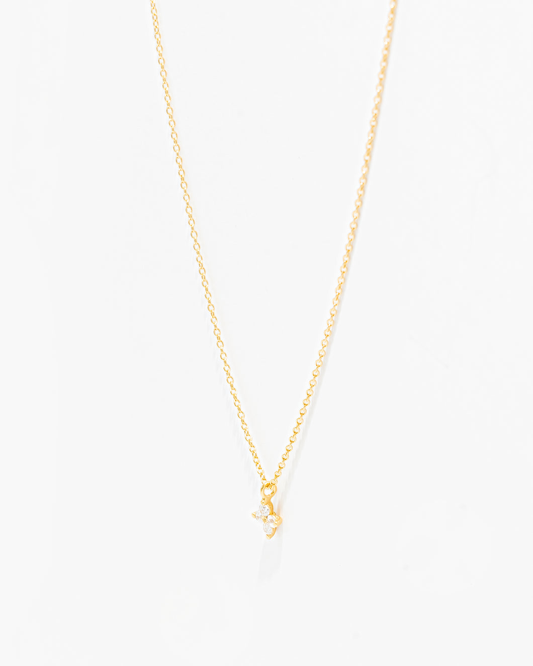Colar Flôr com Zircónias