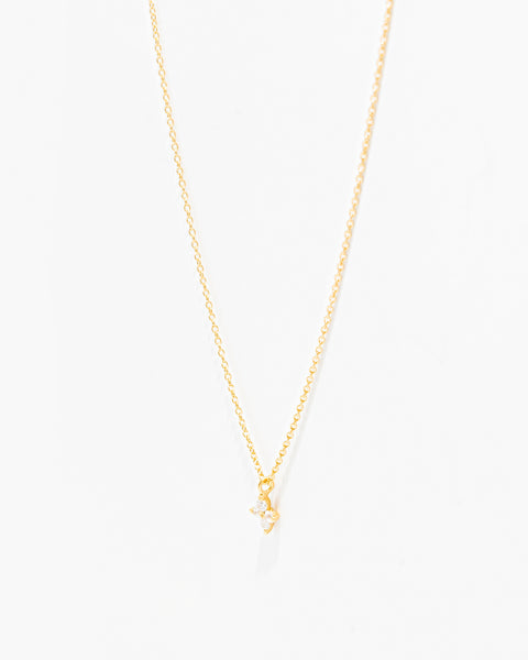 Colar Flôr com Zircónias