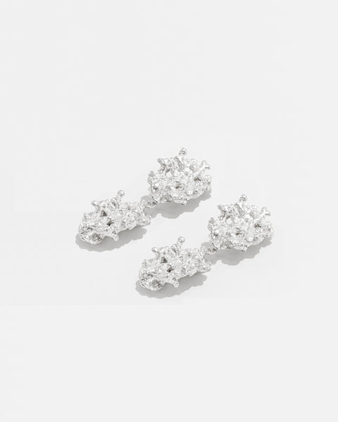 Brincos Coral Amalgama Duplo