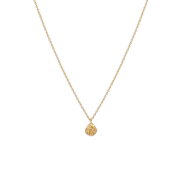 GOLD Textured Drop Necklace