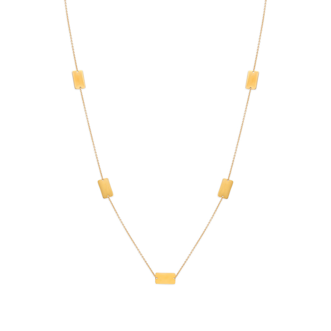 GOLD Small Plates Necklace