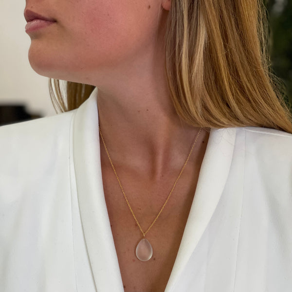 Crystal Drop Stone Necklace